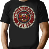 Emotional Support Animal T-Shirt - Retro Graphic Tee for Men & Women - Black