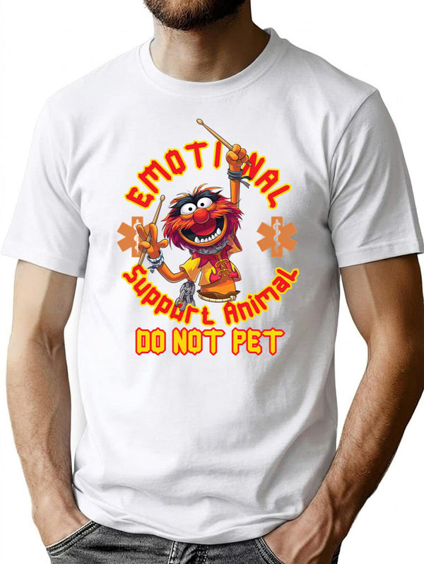 Emotional Support Animal T-Shirt for Men & Women, T-Shirts Graphic Tee - White