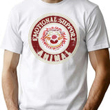 Emotional Support Animal T-Shirt - Retro Graphic Tee for Men & Women - White