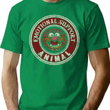 Emotional Support Animal T-Shirt - Retro Graphic Tee for Men & Women - Green