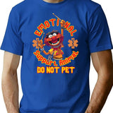 Emotional Support Animal T-Shirt for Men & Women, T-Shirts Graphic Tee - Blue