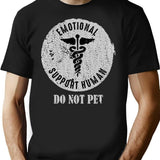Emotional Support Human Do Not Pet T-Shirt - Black