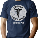 Emotional Support Human Do Not Pet T-Shirt - Navy