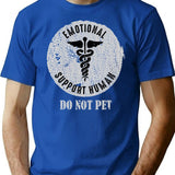 Emotional Support Human Do Not Pet T-Shirt - Blue