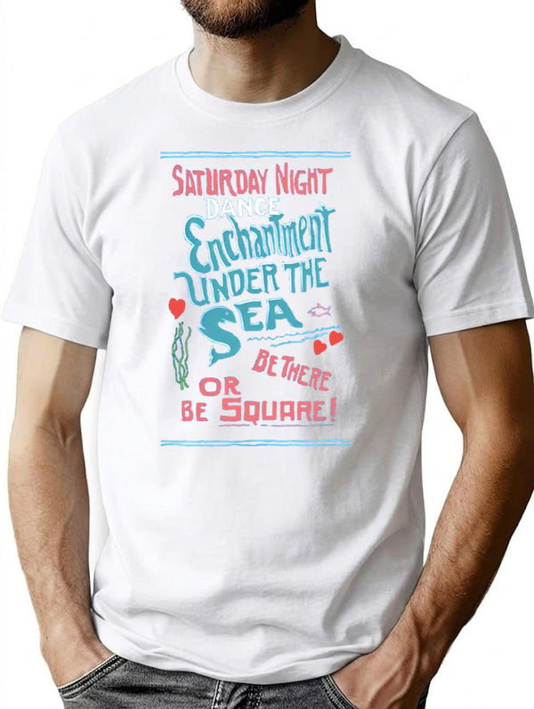 Enchantment Under The Sea Poster T-Shirt for Men & Women, T-Shirts Graphic Tee - White