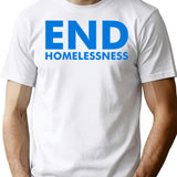 End Homelessness T-Shirt - Retro Graphic Tee for Men & Women - White