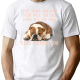 English Bulldogs Every Snack You Make Every Meal You Bake Every Bite You Take I'll Be Watching You T-Shirt - White