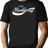 Enjoy Bouldering T-Shirt - Retro Graphic Tee for Men & Women - Black