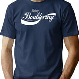 Enjoy Bouldering T-Shirt - Retro Graphic Tee for Men & Women - Navy