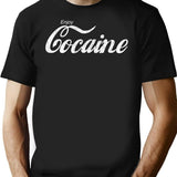 Enjoy Cocaine - Vintage T-Shirt - Retro Graphic Casual Tee - Black