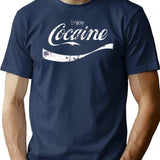 Enjoy Cocaine T-Shirt - Retro Graphic Tee for Men & Women - Navy