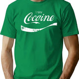 Enjoy Cocaine T-Shirt - Retro Graphic Tee for Men & Women - Green