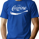 Enjoy Cocaine T-Shirt - Retro Graphic Tee for Men & Women - Blue
