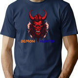 Epic Demon Hunters Design For Fantasy Fans And Dark Aesthetic Lovers T-Shirt for Men & Women, T-Shirts Graphic Tee - Navy