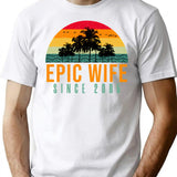 Epic Wife Since 2005 16th Wedding Anniversary T-Shirt - White