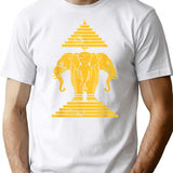 Erawan Three Headed Elephant Kingdom Of Laos T-Shirt - White
