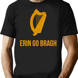 Erin Go Bragh T-shirt - Retro Graphic Tee for Men & Women - Black