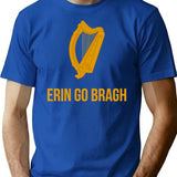 Erin Go Bragh T-shirt - Retro Graphic Tee for Men & Women - Blue