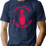 Eternal Optimist T-Shirt - Retro Graphic Tee for Men & Women - Navy