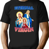 Eternal Virgin T-Shirt - Retro Graphic Tee for Men & Women - Black