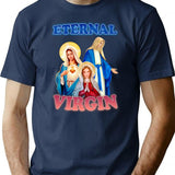 Eternal Virgin T-Shirt - Retro Graphic Tee for Men & Women - Navy
