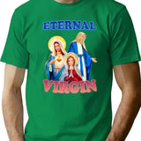 Eternal Virgin T-Shirt - Retro Graphic Tee for Men & Women - Green