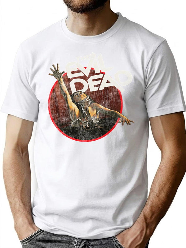 Evil Dead Worn Out T-Shirt for Men & Women, T-Shirts Graphic Tee - White