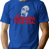 Evil Dead (5) T-Shirt - Retro Graphic Tee for Men & Women - Blue