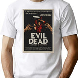 Evil Dead T-Shirt - Retro Graphic Tee for Men & Women - White