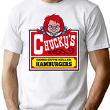 Evil Doll Burgers T-Shirt for Men & Women, T-Shirts Graphic Tee - White