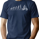 Evolution Bmx Skeletons T-Shirt - Retro Graphic Tee for Men & Women - Navy
