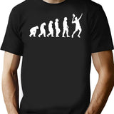 Evolution Of Man To Tennis Player Vintage Tennis Sport Gift Tennis Racket T-Shirt - Black