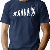 Evolution Of Man To Tennis Player Vintage Tennis Sport Gift Tennis Racket T-Shirt - Navy