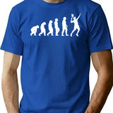 Evolution Of Man To Tennis Player Vintage Tennis Sport Gift Tennis Racket T-Shirt - Blue