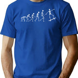 Evolution Skate Skeletons T-Shirt - Retro Graphic Tee for Men & Women - Blue