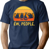 Ew People (1) T-Shirt - Retro Graphic Tee for Men & Women - Navy
