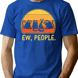 Ew People (1) T-Shirt - Retro Graphic Tee for Men & Women - Blue