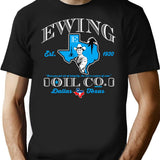 Ewing Oil Co. Dks T-Shirt for Men & Women, T-Shirts Graphic Tee - Black