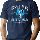 Ewing Oil Co. Dks T-Shirt for Men & Women, T-Shirts Graphic Tee - Navy
