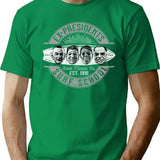 Ex Presidents Surf School T-Shirt for Men & Women, T-Shirts Graphic Tee - Green
