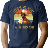 Excuse Me While I Whip This Out Vintage T-Shirt - Navy