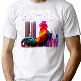 Excuse My Giant Cock T-Shirt - Retro Graphic Tee for Men & Women - White