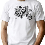 Exploded Solex 2 T-Shirt - Retro Graphic Tee for Men & Women - White