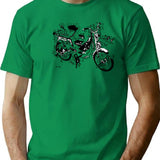 Exploded Solex 2 T-Shirt - Retro Graphic Tee for Men & Women - Green
