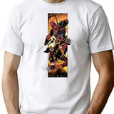 Explosive Deadpoolwolverine T-Shirt - Retro Graphic Tee for Men & Women - White