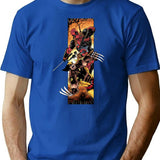 Explosive Deadpoolwolverine T-Shirt - Retro Graphic Tee for Men & Women - Blue