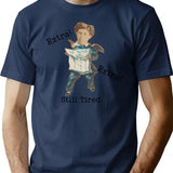 Extra Extra Still Tired Funny Vintage Newspaper T-shirt - Navy