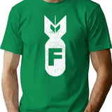 F Bomb (distressed Design) T-Shirt - Retro Graphic Tee for Men & Women - Green
