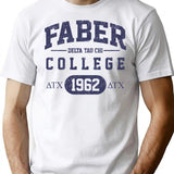 Faber College - 1962 T-Shirt - Retro Graphic Tee for Men & Women - White