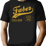 Faber College Tail From Animal House Worn T-Shirt for Men & Women, T-Shirts Graphic Tee - Black
